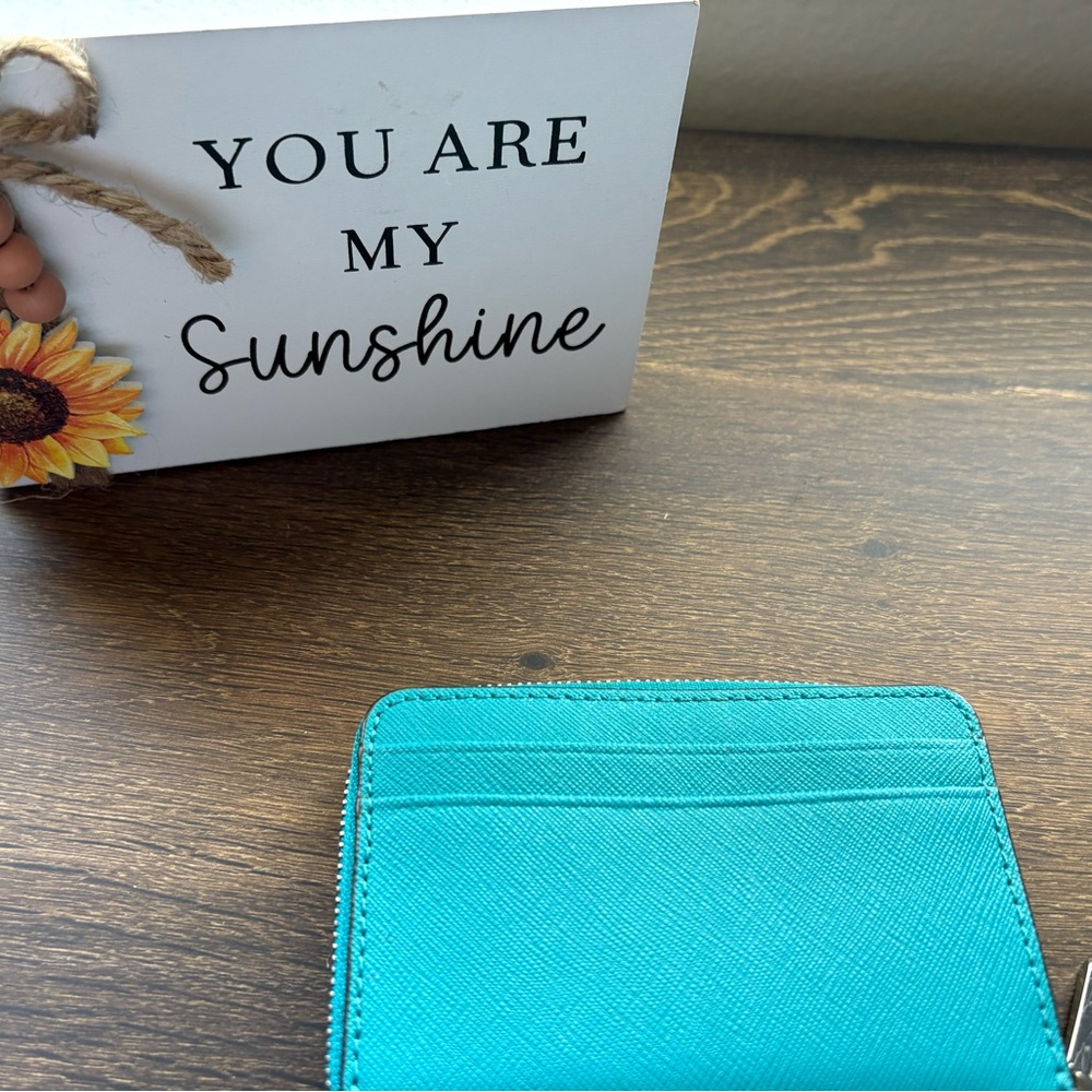 NWOT Michael Kors Teal Wallet - Picture 2 of 4